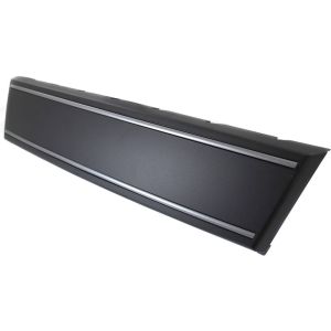 AUDI S5 COUPE FRONT BUMPER LICENSE PLATE BAR PTD-BLACK W/CHROME MLDG WO/LICENSSE PLATE MOUNT OEM#8K0807287A1RR 2008-2012 PL#AU1068104
