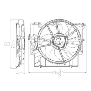 BMW BMW 1 2DOORS/COUPE/CONVERTIBLE  RADIATOR FAN ASSY 135i OEM#17425A3F109 2008-2013 PL#BM3115116