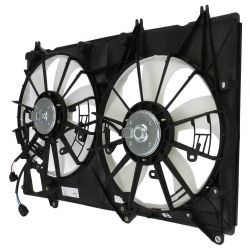 TOYOTA HIGHLANDER RADIATOR & A/C FAN ASSEMBLY (3.5L W/TOW)(DUAL FAN)(10-10 JAPAN) OEM#1671131370-PFM 2008-2010 PL#TO3115154